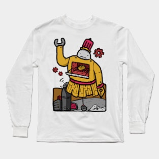 Support Local Robo Bakers Funny Characters Bright Colors Long Sleeve T-Shirt